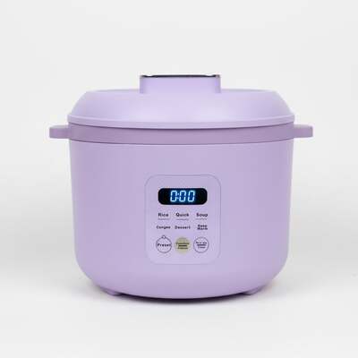 QuickBite1™ Smart Ceramic Rice Cooker – 1.6L Multifunctional Microcomputer Cooker - Lavender