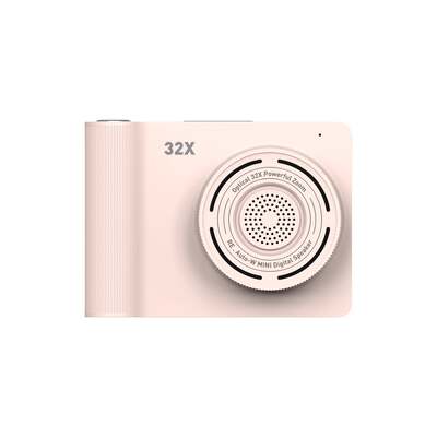 Camera-Style Mini Portable Wireless Speaker – Compact Retro Design Pink