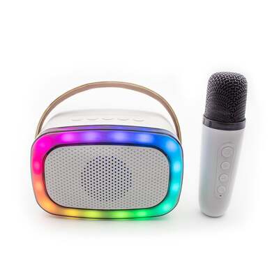 Protable Karaoke Bluetooth Speaker - White image