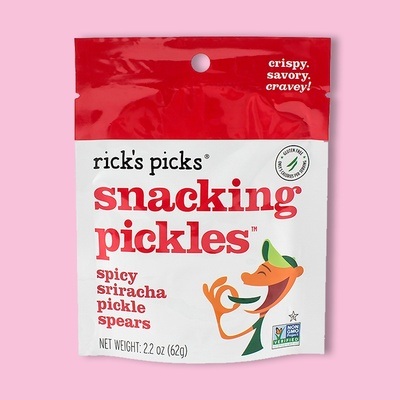 Spicy Sriracha Snacking Pickle Spears 2.2 oz image