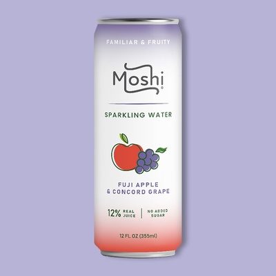 Moshi Sparkling Water - Fuji Apple + Concord Grape 12 oz image