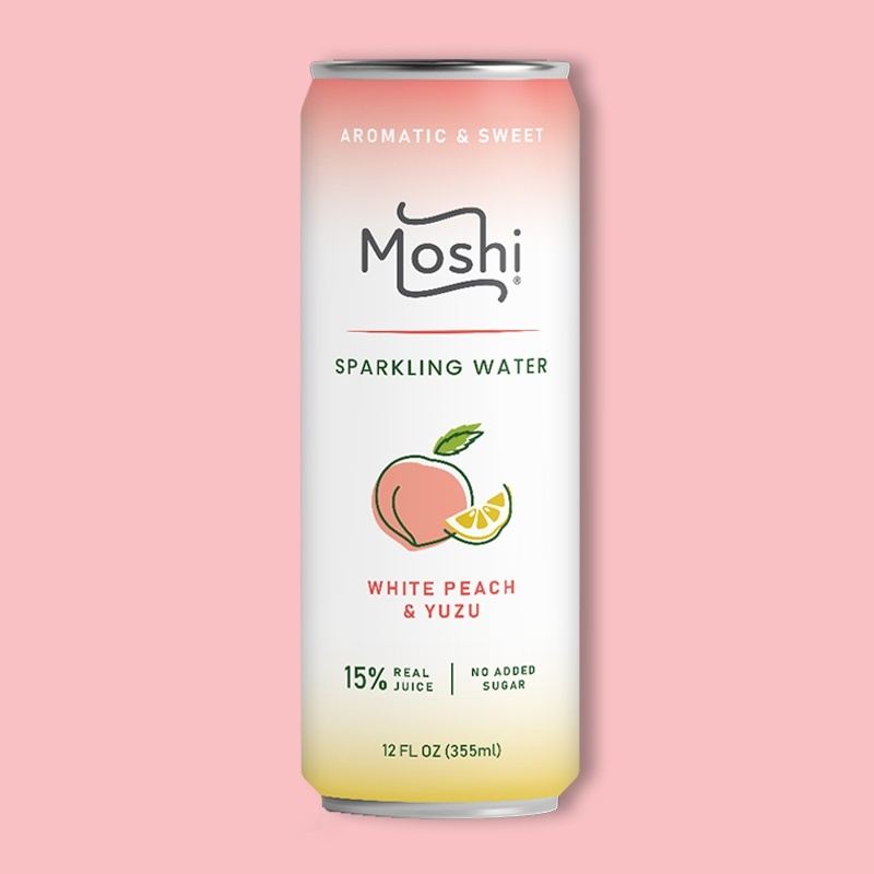 Moshi Sparkling Water - White Peach + Yuzu 12 oz image