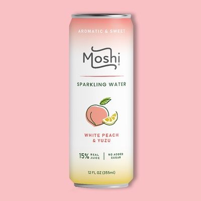 Moshi Sparkling Water - White Peach + Yuzu 12 oz image