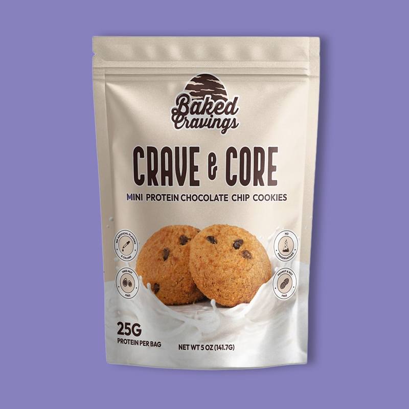 Protein Chocolate Chip Mini Crisp Cookie Bag 5 oz image