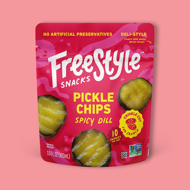 Spicy Dill Pickle Chips 3.5 oz image