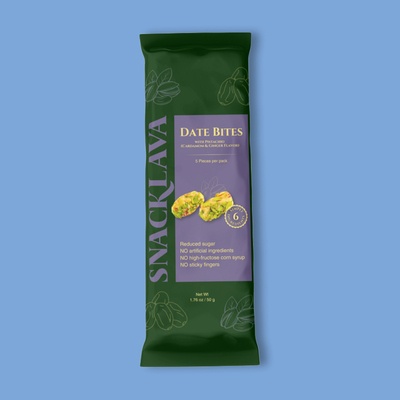 Cardamom Dates Pistachio Snacklava® 1.76 oz image