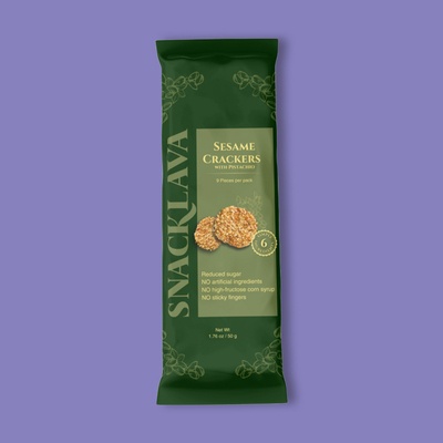 Sesame Crackers Pistachio Snacklava® 1.76 oz image