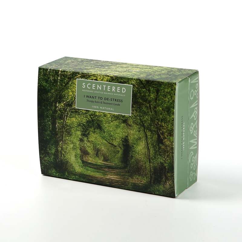 De-stress Aromatherapy Balm and Candle Set image
