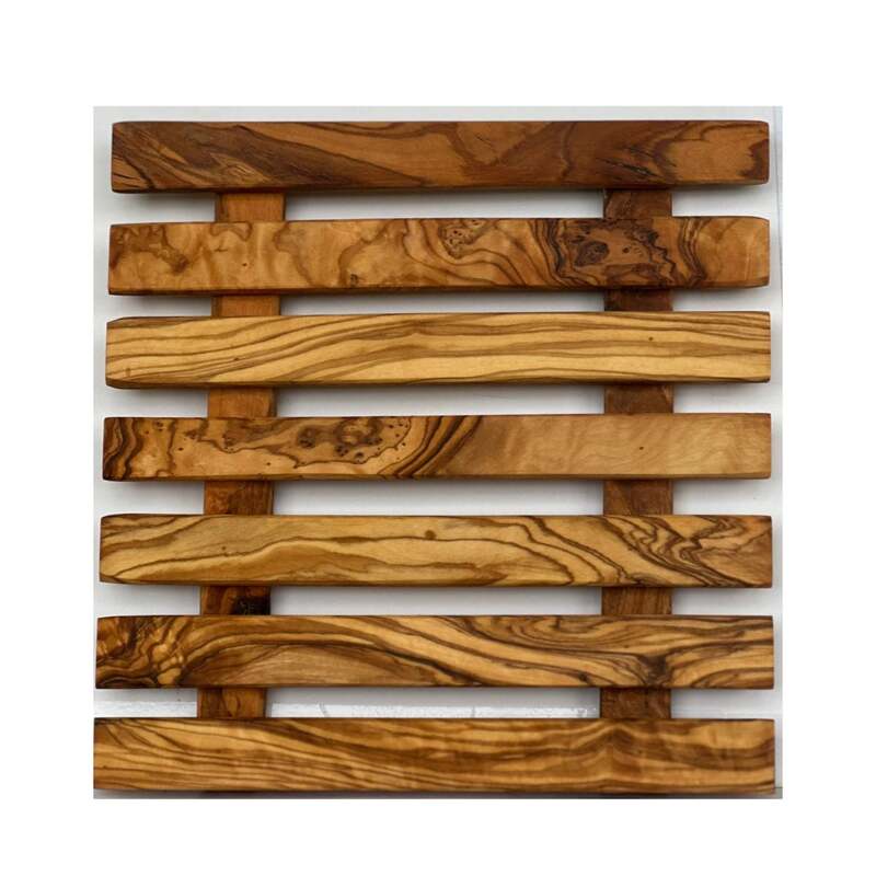Olive Wood Pan Coaster image