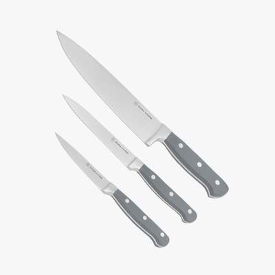 Superior 3-Piece Kitchen Knife Set- Gray image