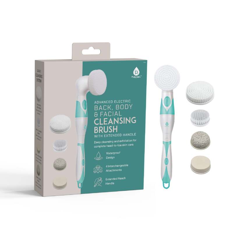 Advanced Facial & Body Cleansing Brush With Extended Handle image