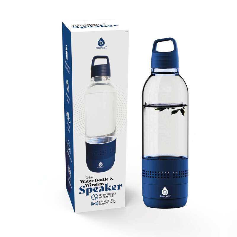 2-in-1 Water Bottle with Built-In Wireless Speaker image