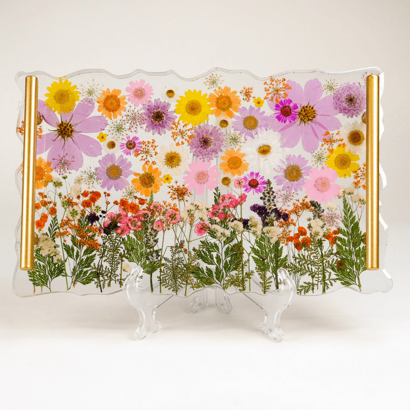Floral Resin Serving Tray Kit image