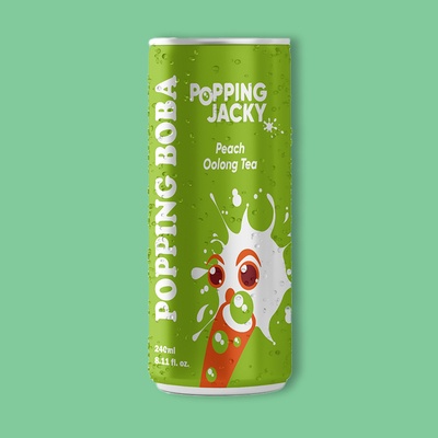 Popping Boba Drink - Peach Oolong Tea 8.11 fl oz image
