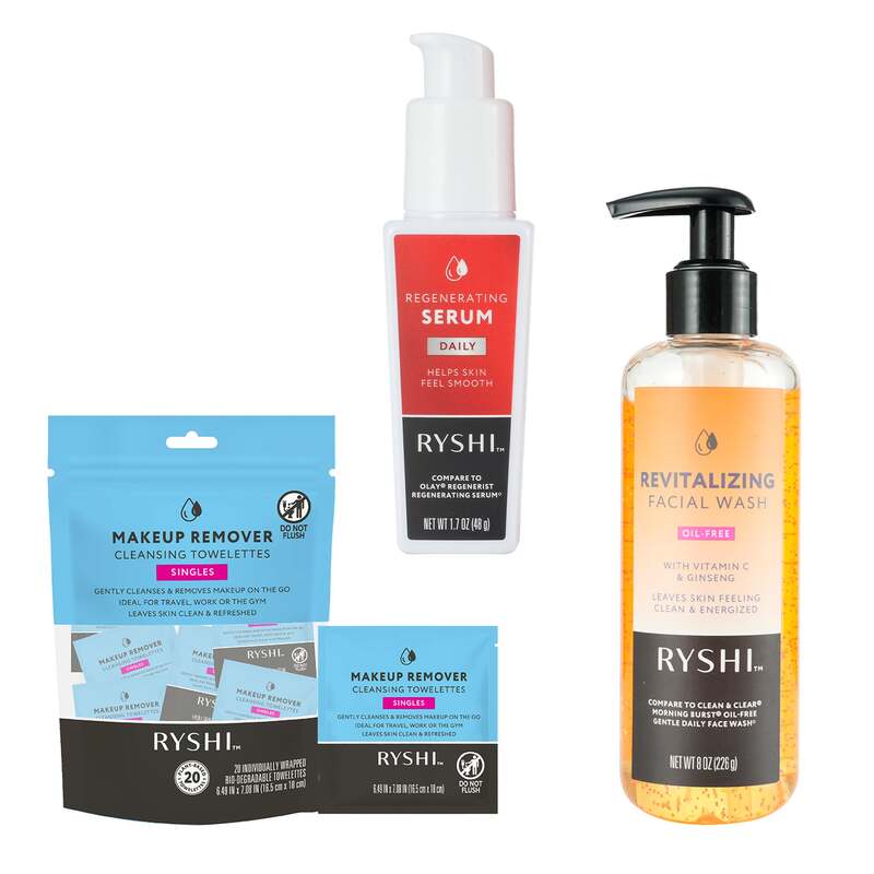 Radiance Refresh Skincare Trio: Cleansing Towelettes + Revitalizing Facial Wash + Regenerating Serum image