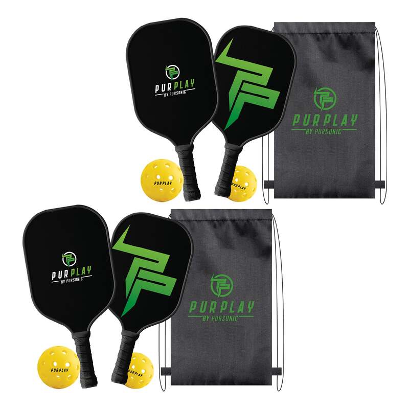 Pursonic The Ultimate Pickleball High Performance Set –4 Paddles, 4 Balls & 2 Carry Bag image