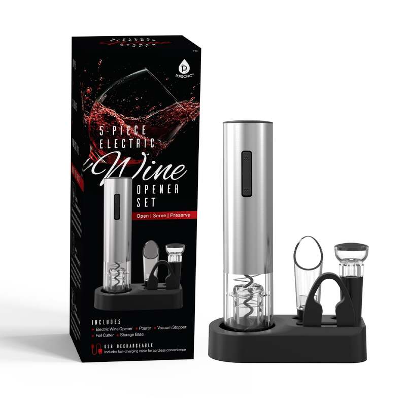 Pursonic 5-Piece Electric Wine Opener Set image