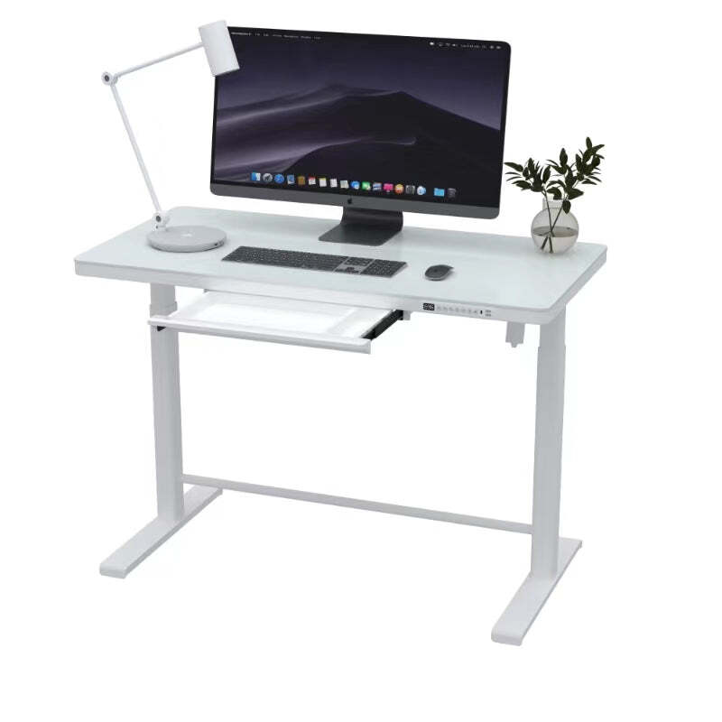 Rise Up Essential Standing Desk  - White Frame + Glass top image