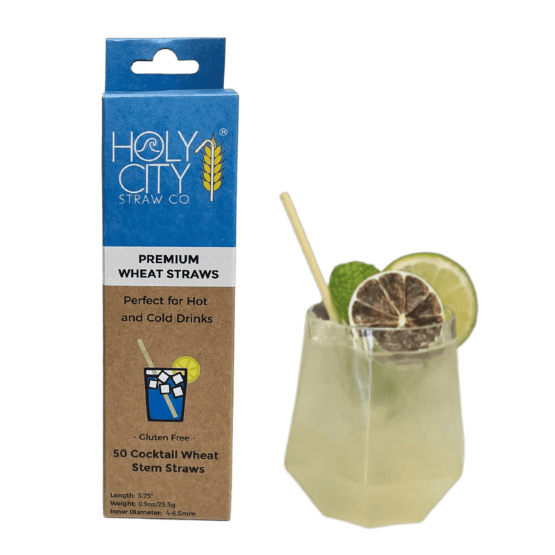 5.75" Cocktail Wheat Straws | 50ct image