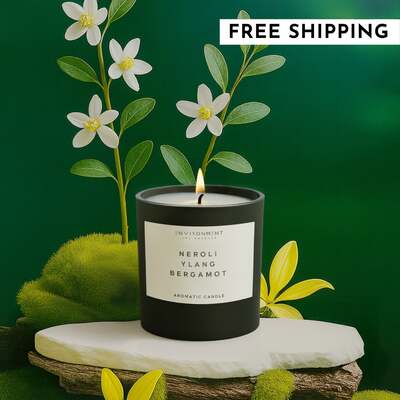 8oz Neroli | Ylang | Bergamot Candle with Lid and Box (Inspired by Chanel Chanel #5®) image