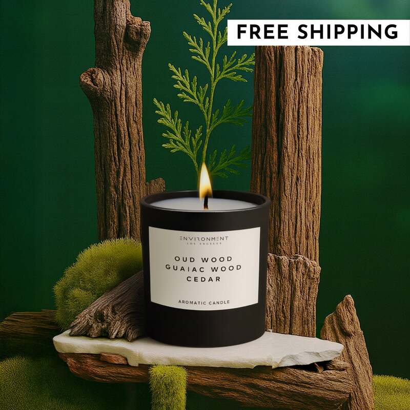 8oz Oud Wood | Guaiac Wood | Cedar Candle with Lid and Box (Inspired by Tom Ford Oud Wood®) image