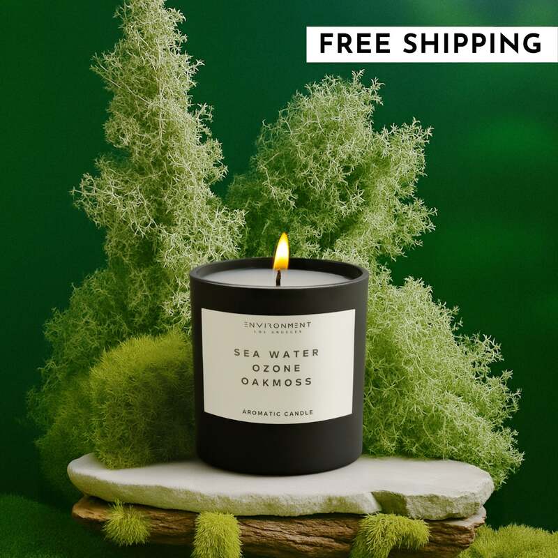 8oz Sea Water | Ozone | Oakmoss Candle with Lid and Box (Inspired by Davidoff Cool Water®) image