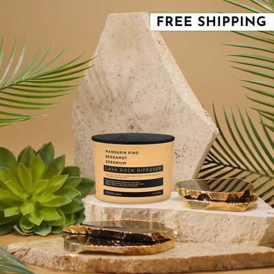 Lava Rock Diffuser (Mandarin Rind | Bergamot | Geranium)