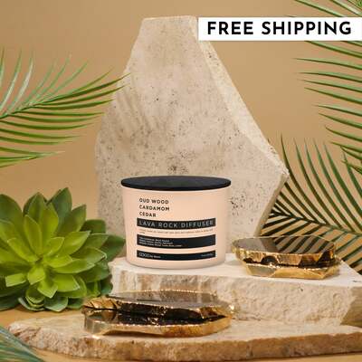 Lava Rock Diffuser (Oud Wood | Cardamom | Cedar)