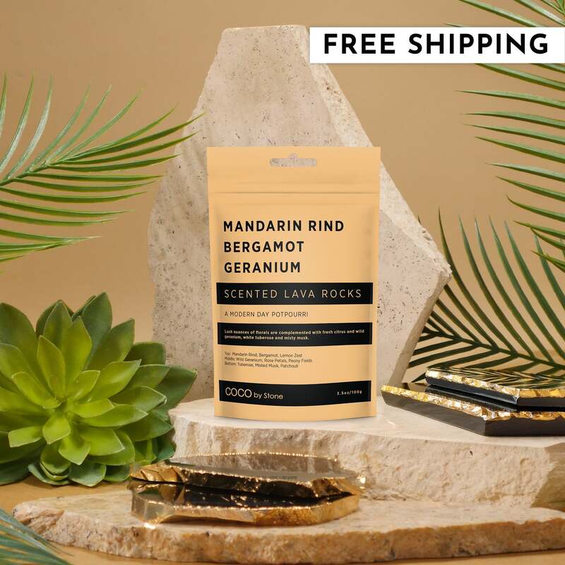Scented Lava Rocks (Mandarin Rind | Bergamot | Geranium) image