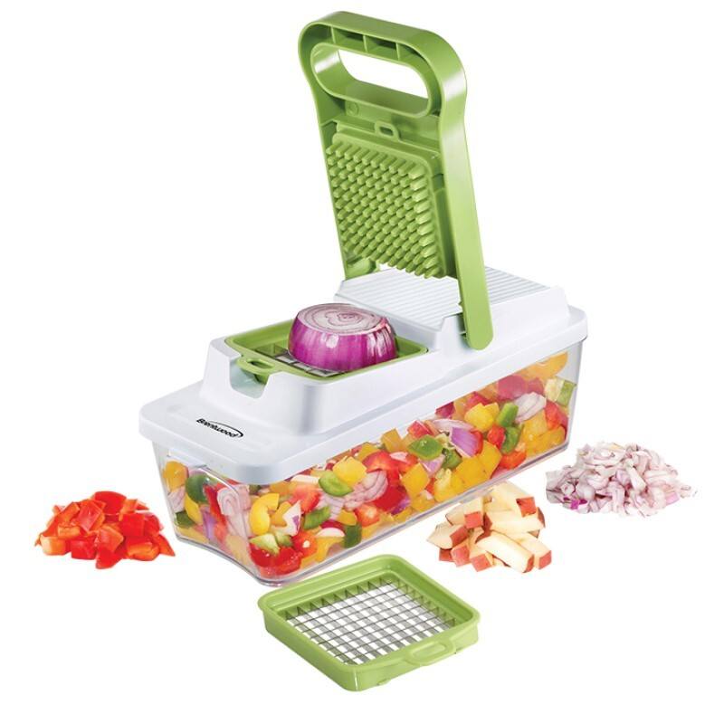 Food Chopper and Vegetable Dicer with 6.75-Cup Storage Container - (Green) image
