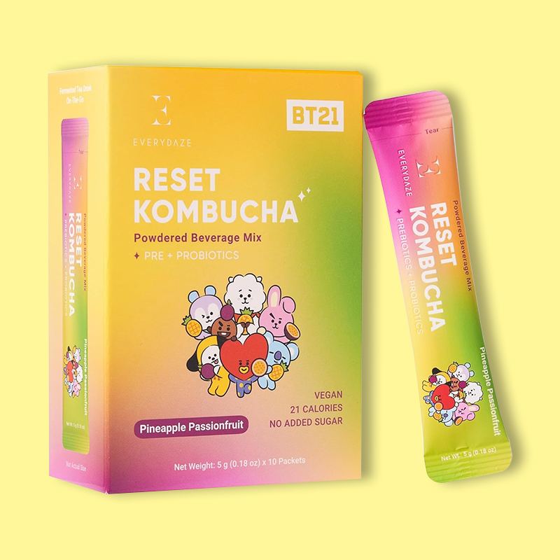 BT21 RESET Kombucha Pineapple Passionfruit 1.80 oz (10 Pack) image
