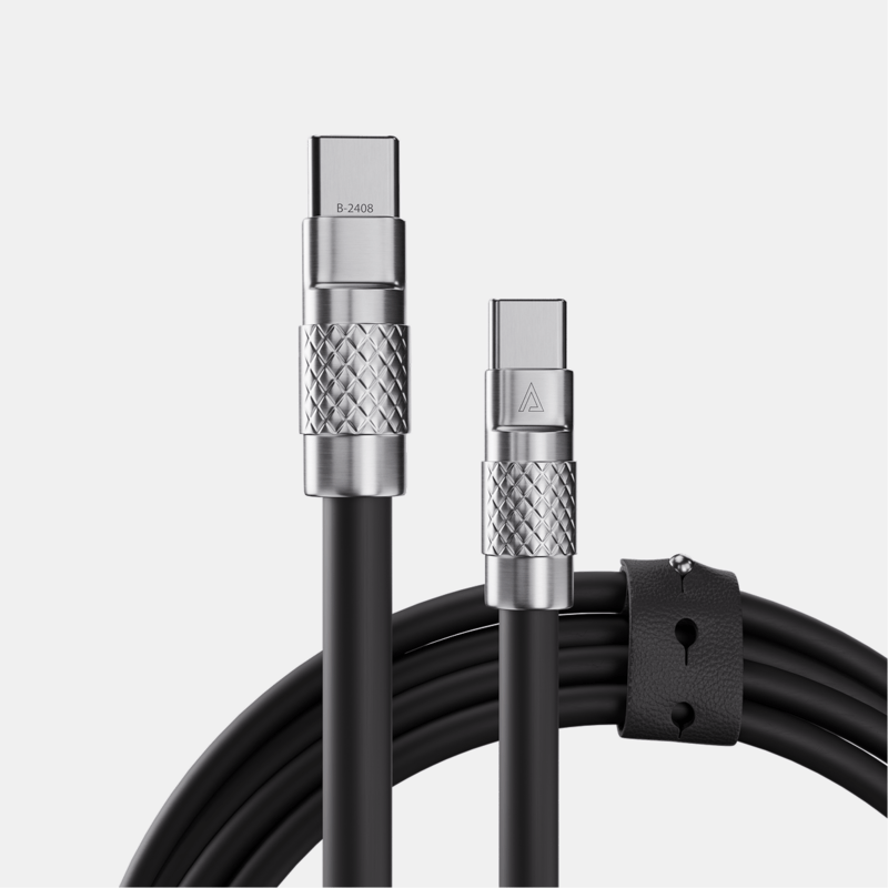 TsumoCharge® | 100W Silicone Charging Cable | USB-C | Black image