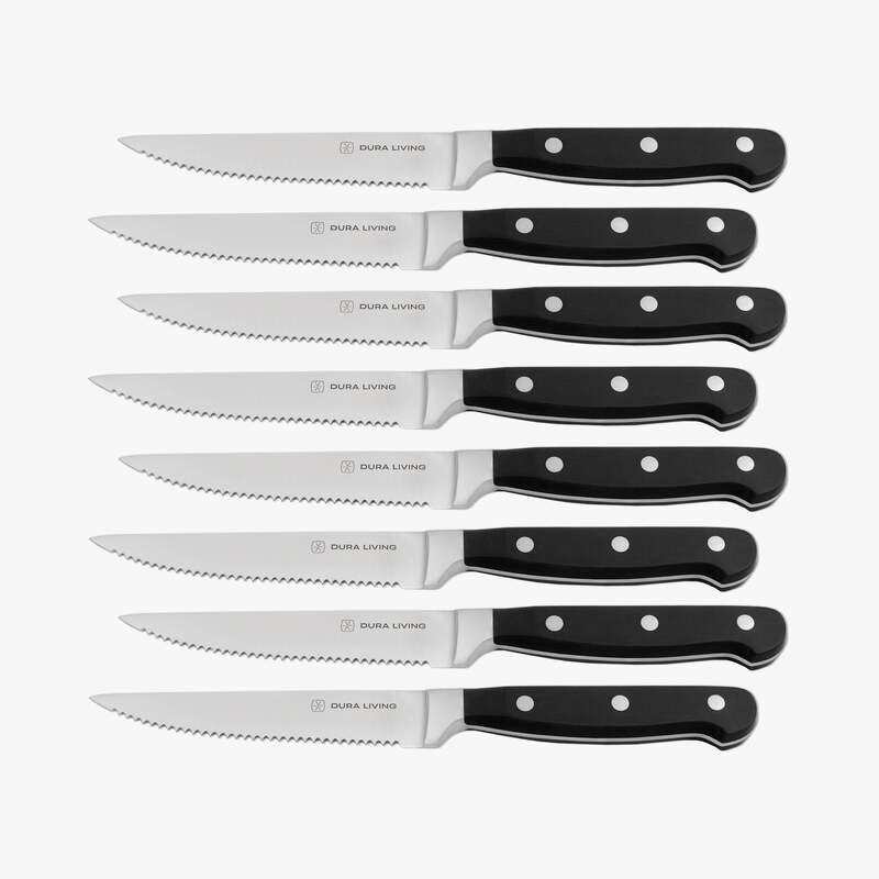 Superior Set of 8 Steak Knives - Black image