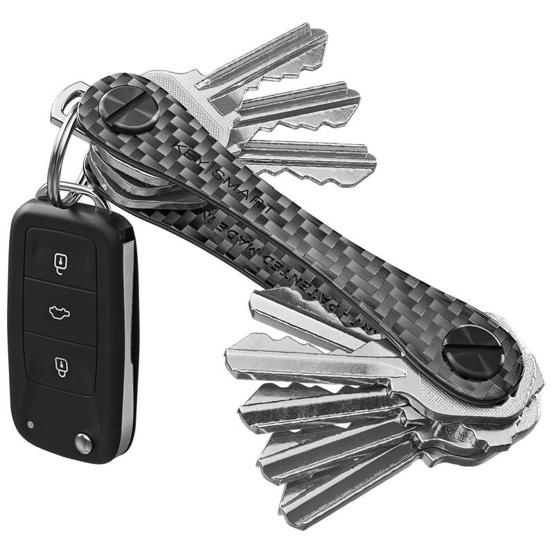 KeySmart® Carbon Fiber 3k | Original Compact Key Organizer | Holds Up To 14 Keys image
