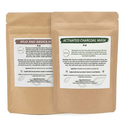 Activated Charcoal + Mud & Arnica Facial Masks Bundle image