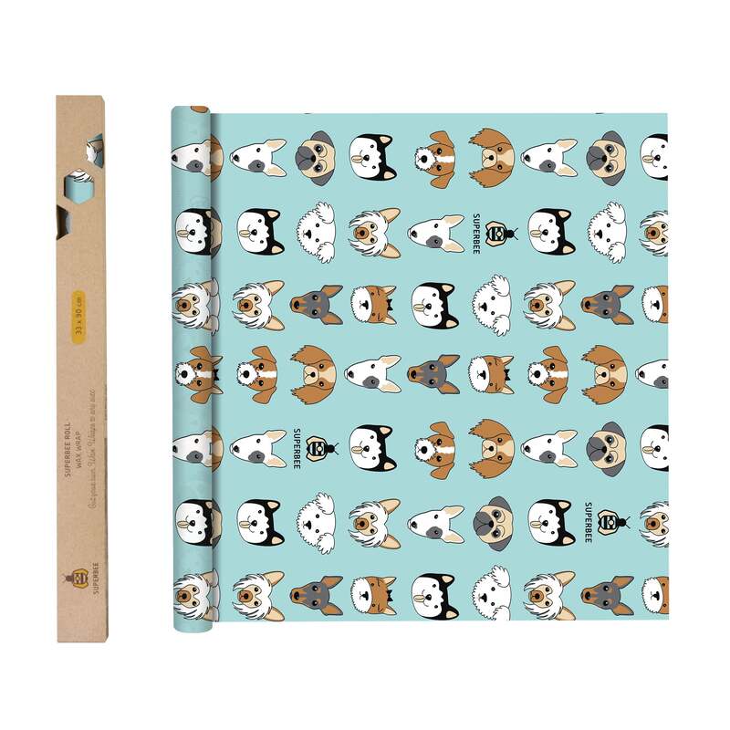 Beeswax Wrap Roll - Dogs 35" x 13" image