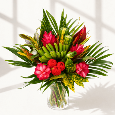 Rainbow Rainforest Tropical Flower Bouquet image