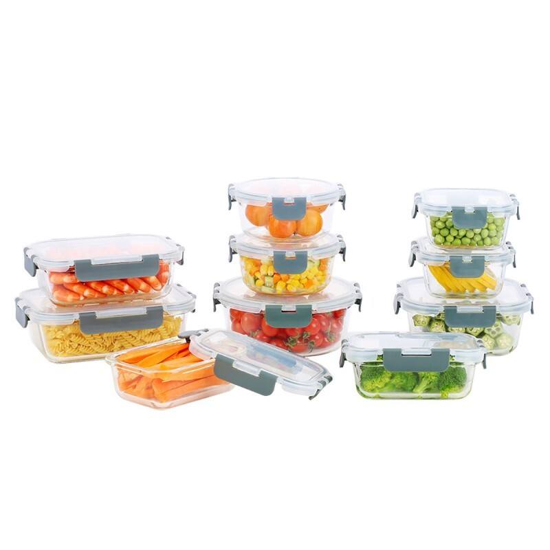 20 Piece Glass Food Storage Set with Clip Lid image