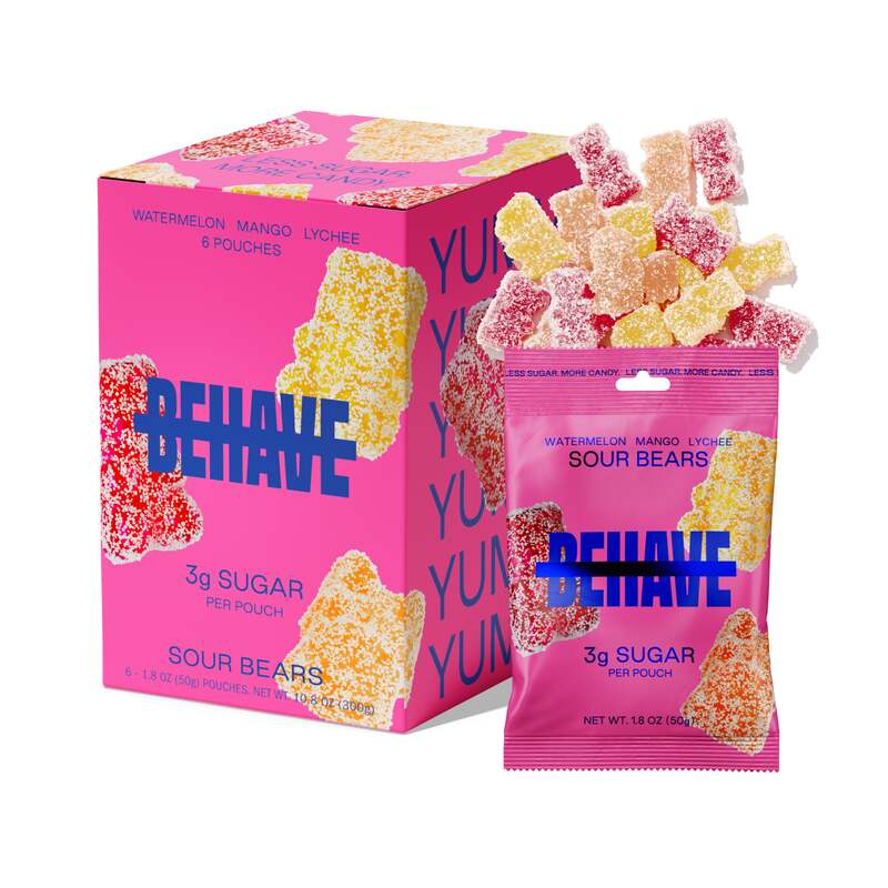 Watermelon Mango Lychee Sour Bears (6 bags) image