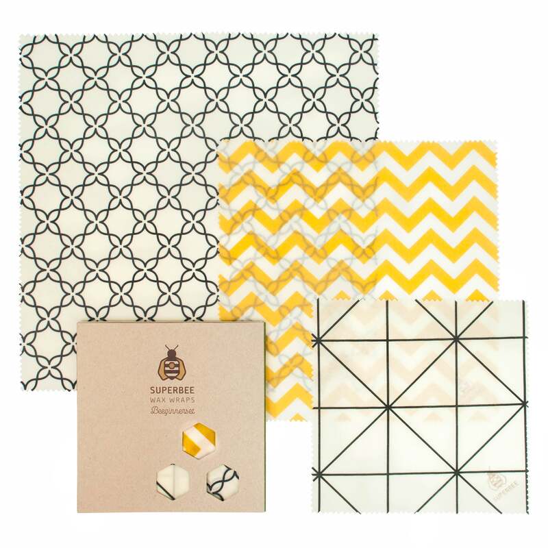 Beeswax Wraps “Beeginner” Set of 3 Sizes - Classic image
