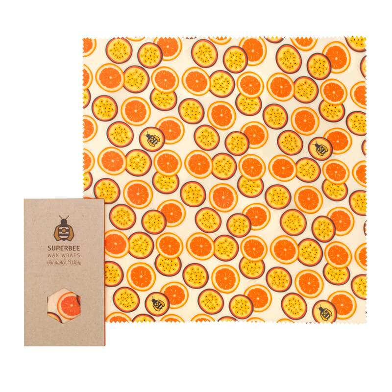 Beeswax Wraps “Sandwich wrap” 13" x 13" - Passion Som image