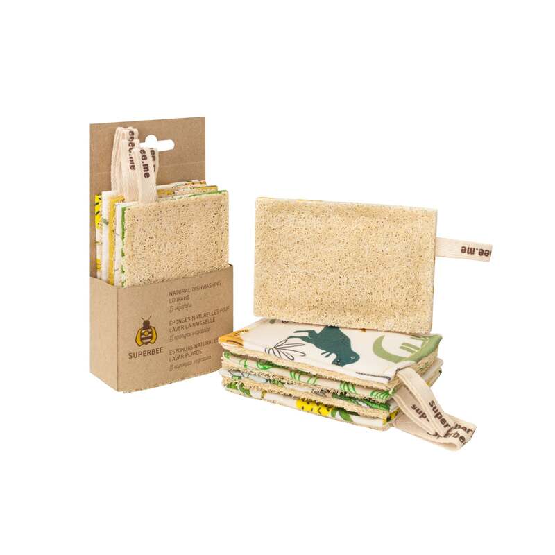 Kitchen Luffa – Natural Dish Scrubber - Pack of 5 image