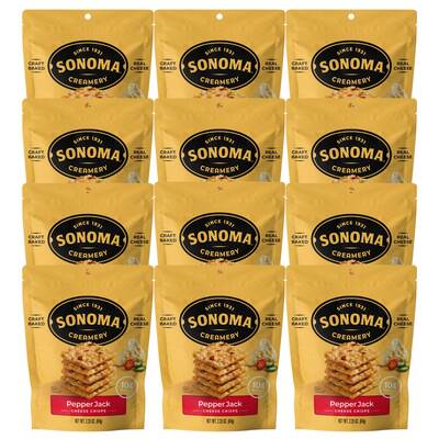 Pepper Jack Cheese Crisps Pack of 12 / 2.25oz Bags