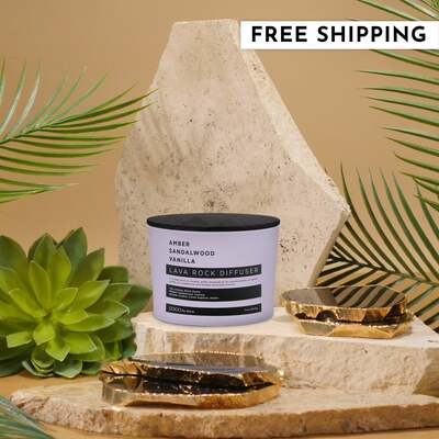 Lava Rock Diffuser (Amber | Sandalwood | Vanilla)