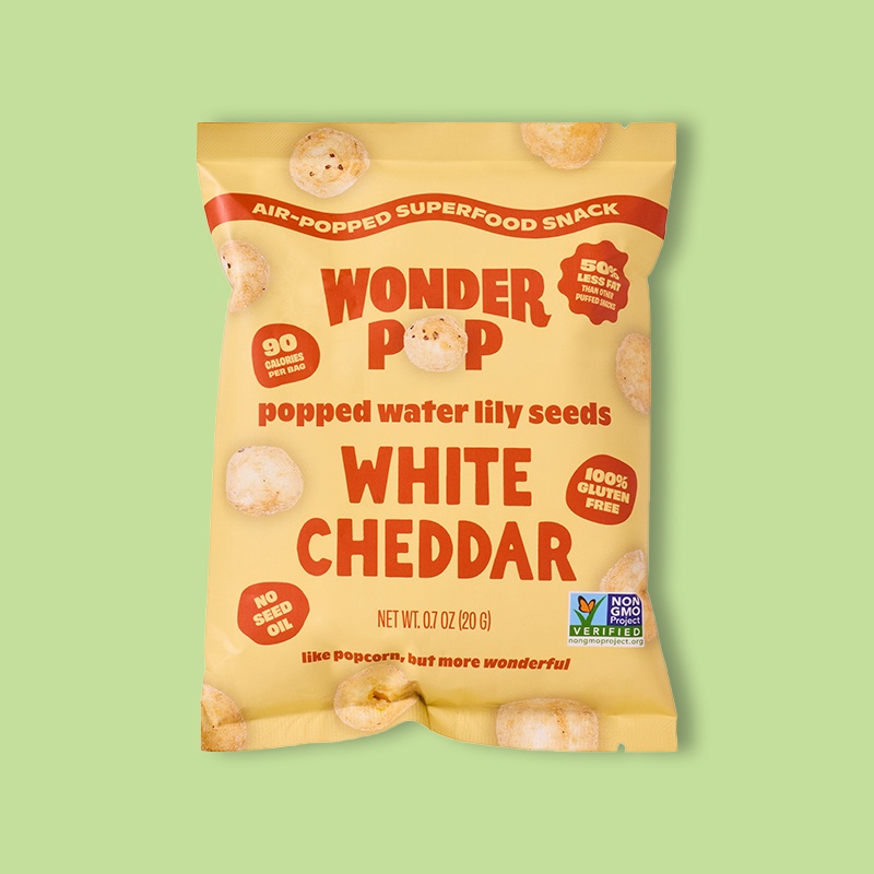 POPPED WATER LILY SEEDS - White Cheddar 0.7 oz image