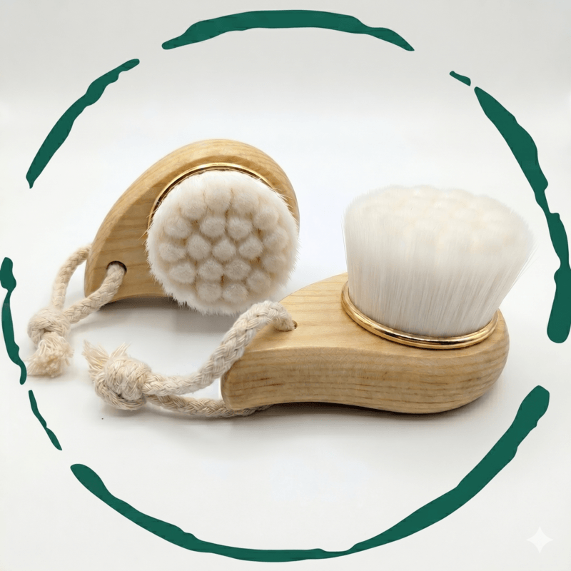 2-Pack Extra-Fine Facial Brush with Bamboo Handle image