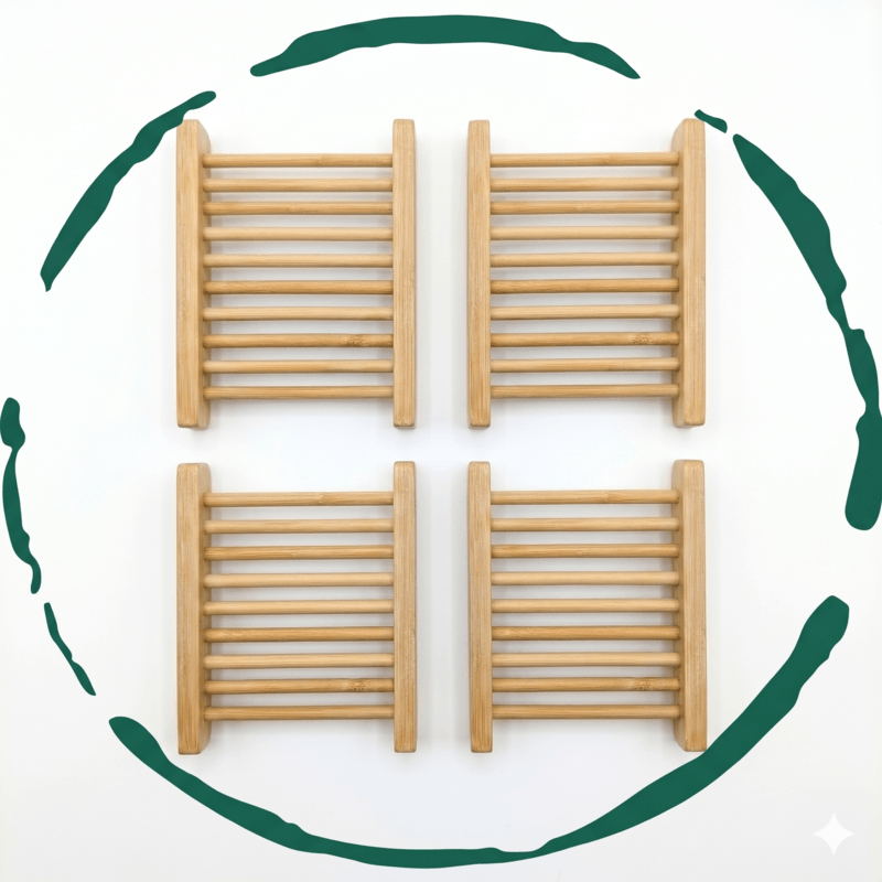 4-Pack Bamboo Soap Dish image