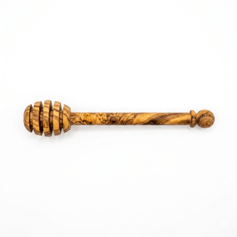 Olive Wood Honey Dipper image