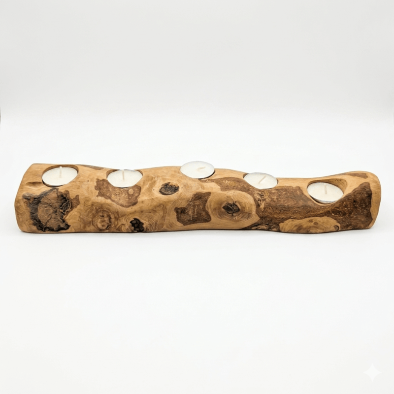 Olive Wood 5-Candle Holder image