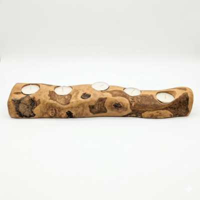 Olive Wood 5-Candle Holder